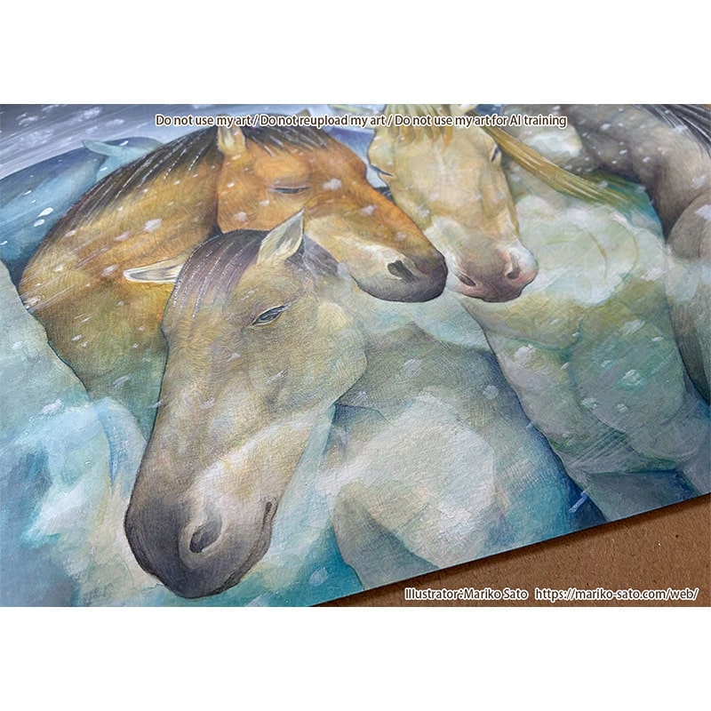 原画「冬の道産子」