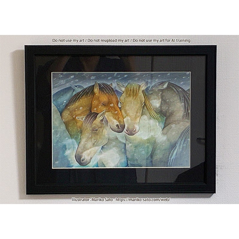 原画「冬の道産子」