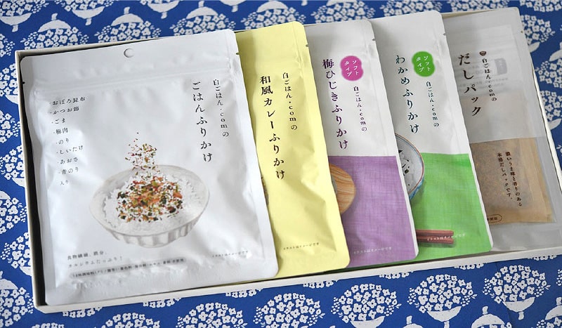 無添加ふりかけ4種とお出汁の贅沢ギフト5点セット