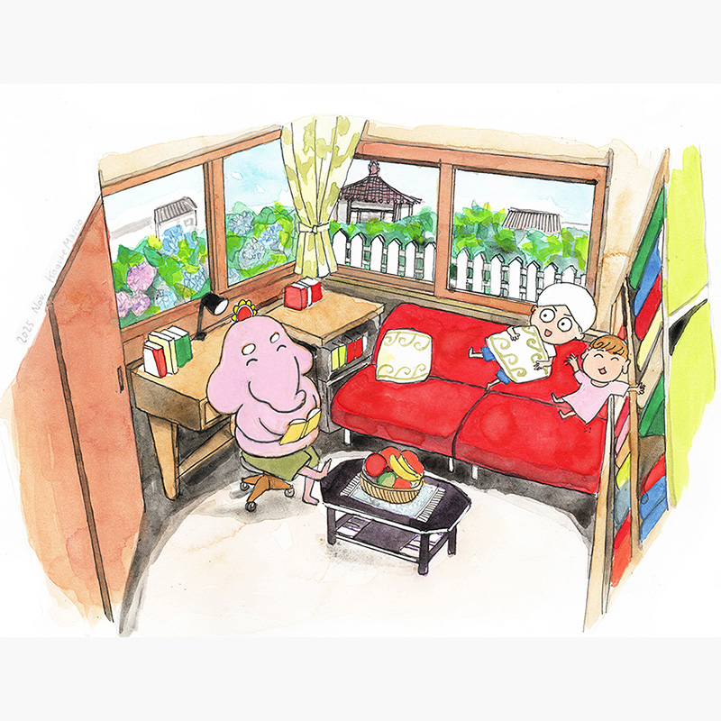 ＜送料込＞ねえ、お父さん。もっとお話聞かせてよ。（額装あり）（寄付額2,000円）