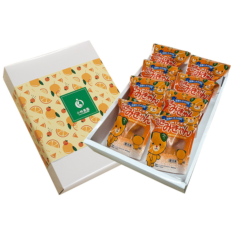 ＜送料別＞むきみきゃんギフト 2個×8袋（寄付額165円）　＊みかんどころ愛媛が誇る“一級産地"西宇和（にしうわ）から、“天然スイーツ”のようなおいしさの冷凍みかんのギフトセットです。