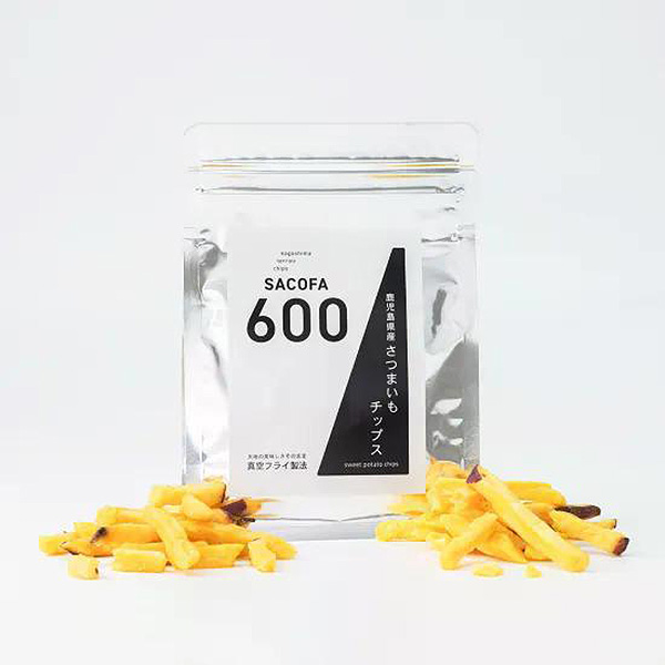 ＜送料込＞SACOFA600 鹿児島産さつまいもチップス（寄付額30円）　＊真空フライ製法で栄養素を凝縮し、軽くてサクッとした食感のチップスです。