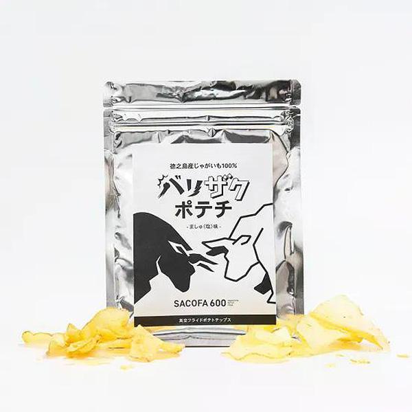 ＜送料込＞SACOFA600 徳之島産じゃがいも100%バリザクポテチ ましゅ（塩）味（寄付額25円）　＊チップスの「バリバリ」「ザクザク」という独特の食感と味わいをお楽しみください。