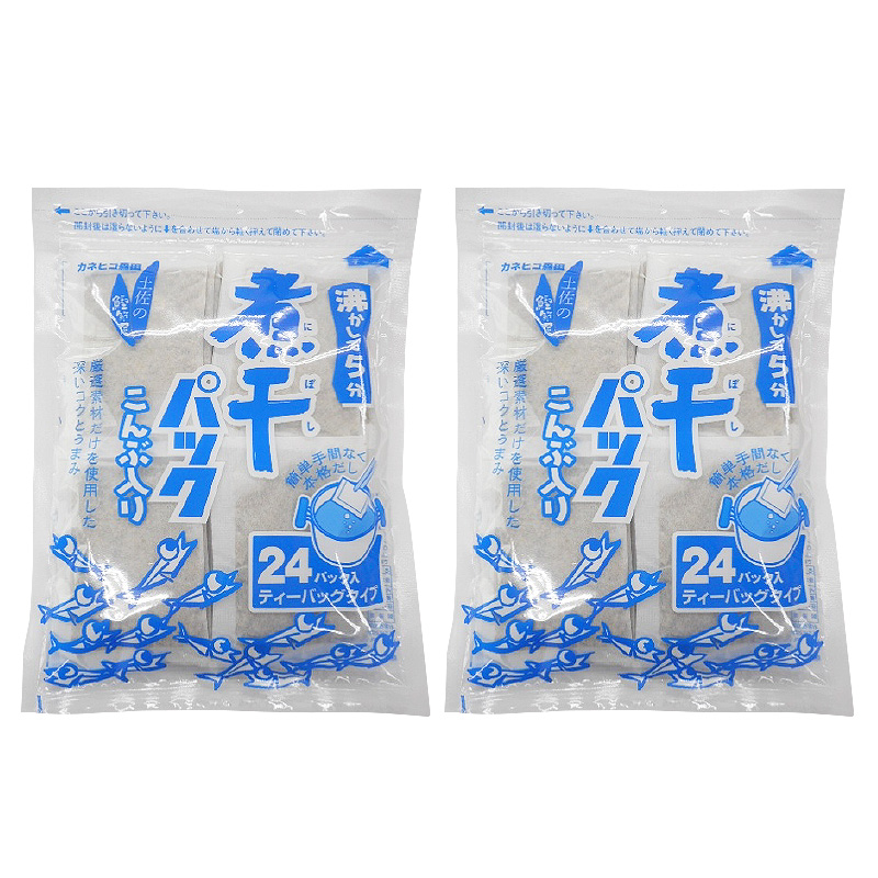 ＜送料込＞煮干パック2袋セット（寄付額144円）　＊厳選素材だけを使用した深いコクとうまみ。みそ汁・麺類・煮物などのだしに最適品です。