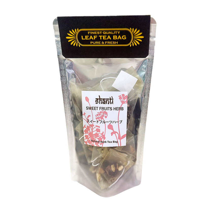 ＜送料別＞SHANTI TEA BAGS スイートフルーツハーブ（寄付額50円）　＊美しい赤い色と、天然の甘味がおいしさを引き立てるハーブティーです。
