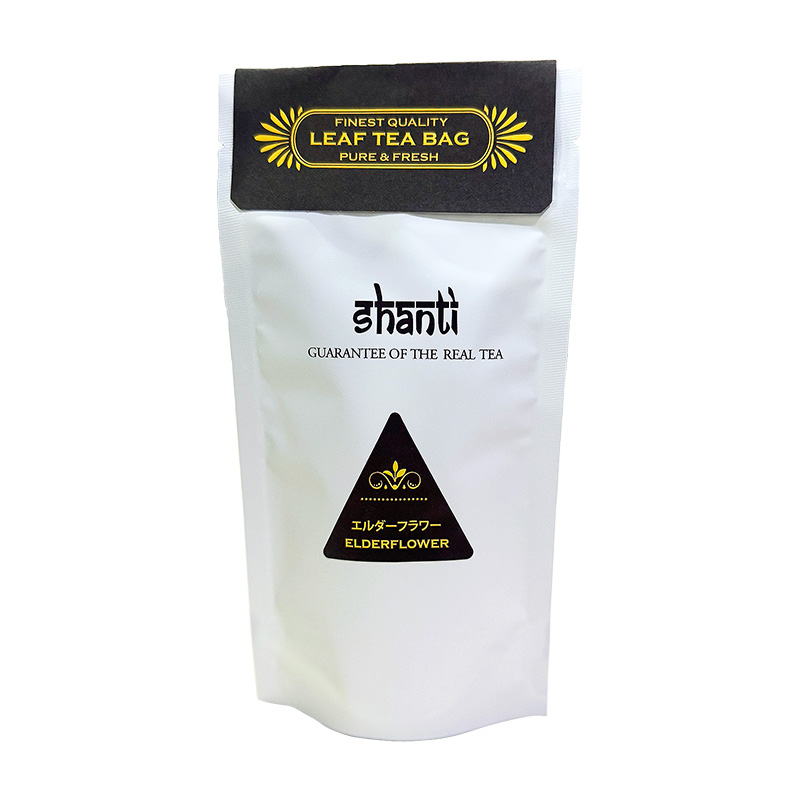 ＜送料別＞SHANTI TEA BAGS エルダーフラワー・ティーバッグ（寄付額50円）　＊エルダーフラワーのやさしい風味と甘く爽やかなマスカットの香りが広がる紅茶です。
